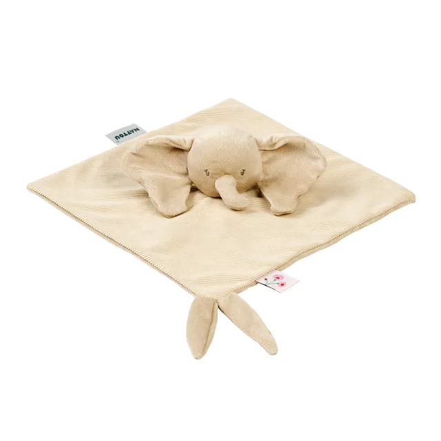 nattou-fanfan-baby-kuscheldecke-doudou-elefant-27-x-27-cm-sand image 1