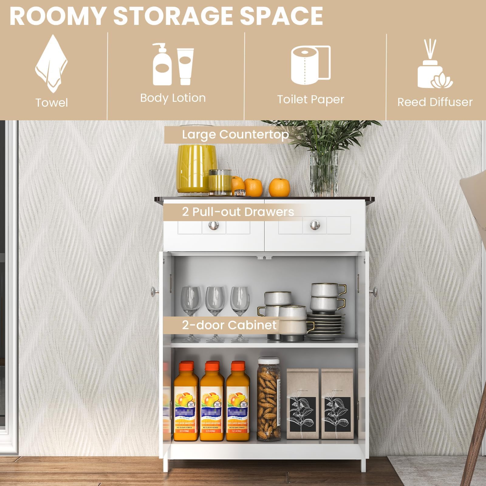 komfotteu-badzimmerschrank-wei-60x30x75-cm-mit-2-schubladen-2-t-ren-verstellbare image 5