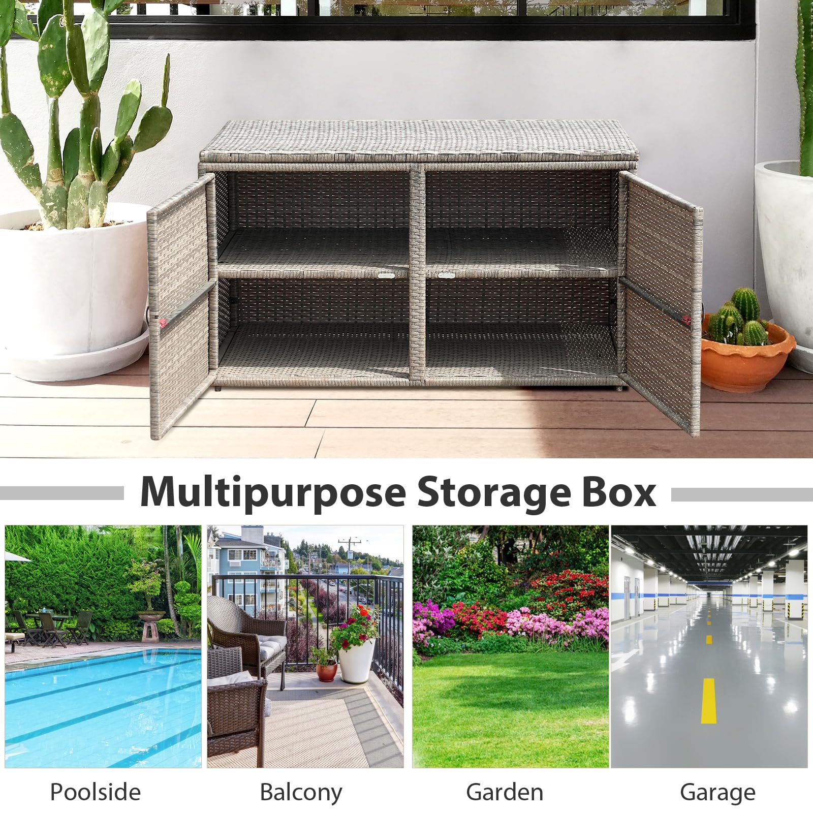 komfotteu-rattan-auflagenbox-aufbewahrungstruhe-g-rtnerschrank-2-st-ckig-grau image 6