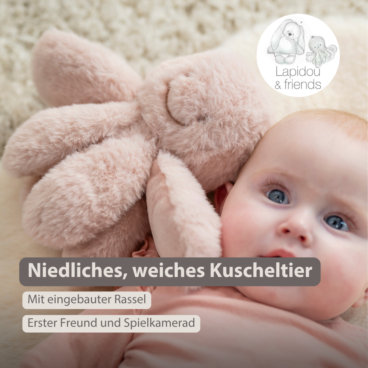 nattou-lapidou-doudou-kuschel-oktopus-rassel-25-cm-puderrosa image 2