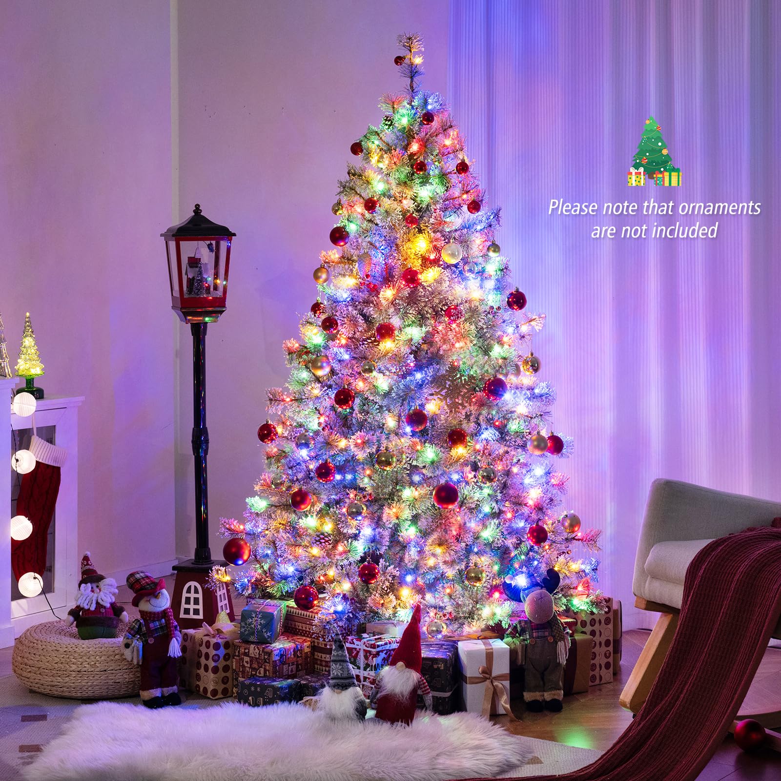 komfotteu-k-nstlicher-weihnachtsbaum-mit-350-lichtern-und-fernbedienung-598-spit image 2