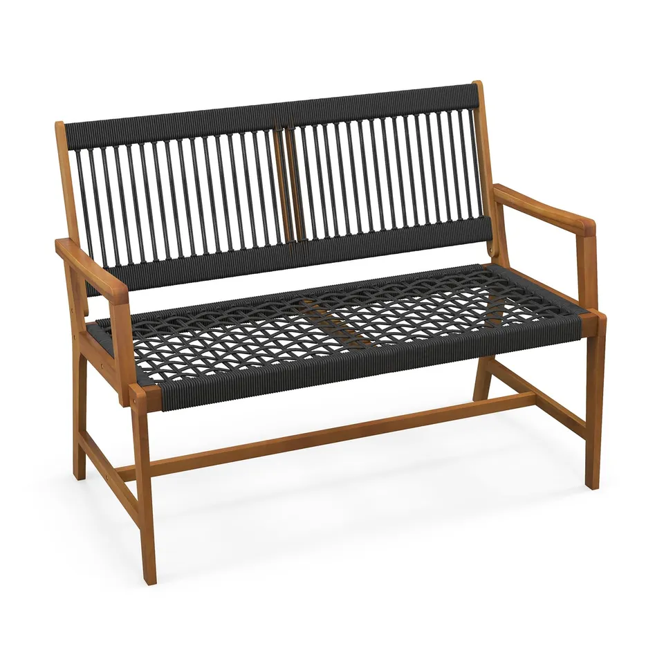 komfotteu-gartenbank-akazienholz-2-sitzer-parkbank-118-x-63-x-90-cm-bis-320-kg image 1