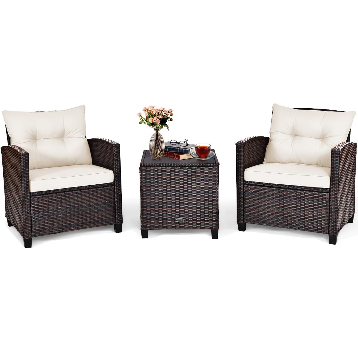 komfotteu-rattan-balkonm-bel-set-3-teilig-couchtisch-2-st-hle-braun-wei image 1