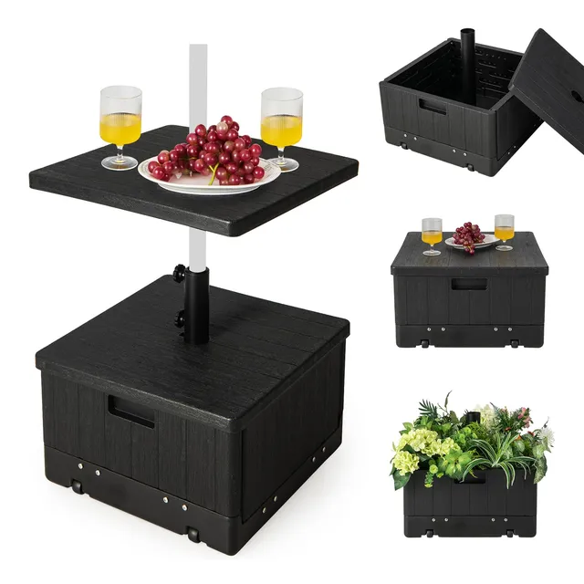 komfotteu-sonnenschirmst-nder-mit-rollen-und-tischablage-55-l-80-kg-f-r-38-48-mm image 1