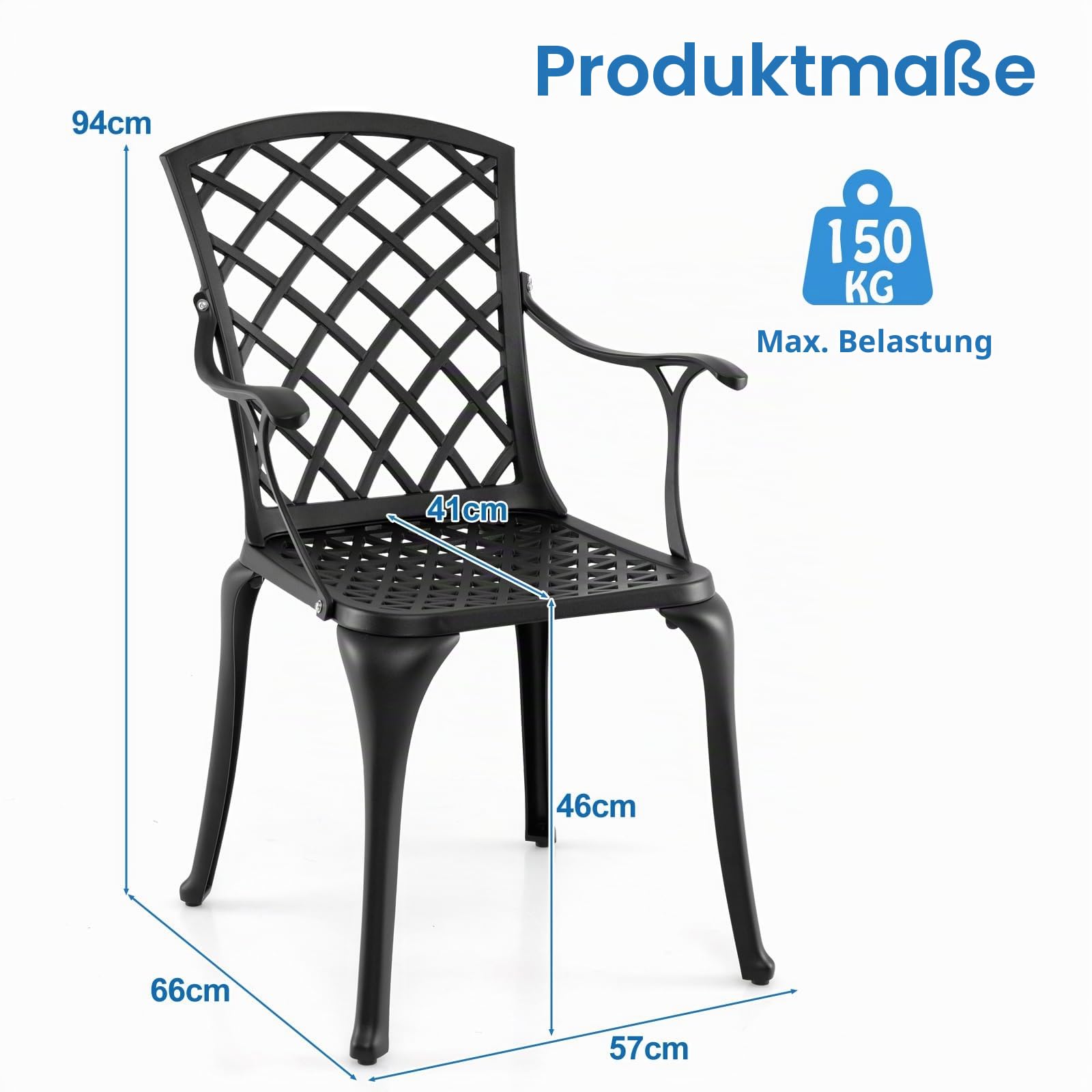 komfotteu-gartenstuhl-2er-set-aus-aluminiumguss-schwarz-bis-110-kg image 3