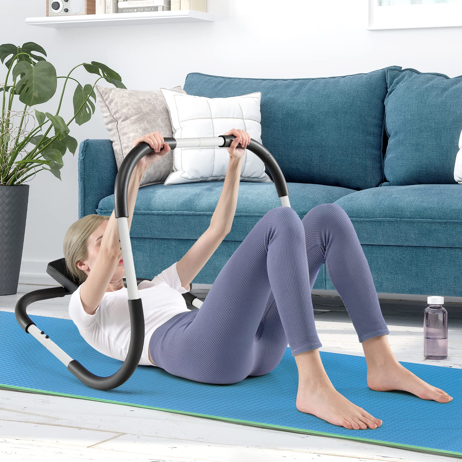 komfotteu-ab-trainer-bauchmuskeltrainer-mit-kopfst-tze-stahl-100-kg image 2