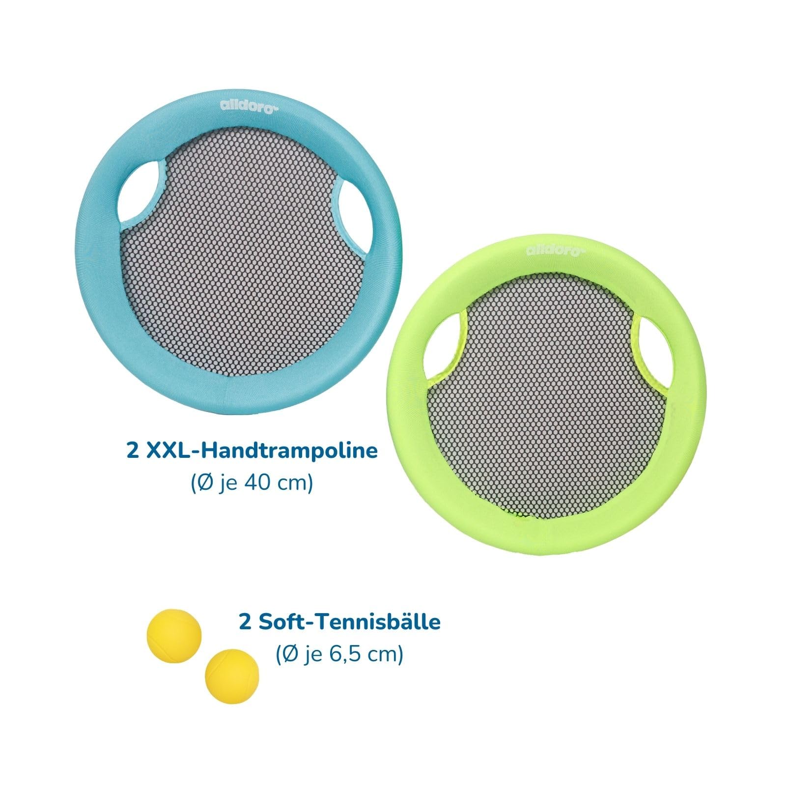alldoro-2-in-1-beachball-set-wurfscheibe-2-schl-ger-40-cm-2-b-lle image 7