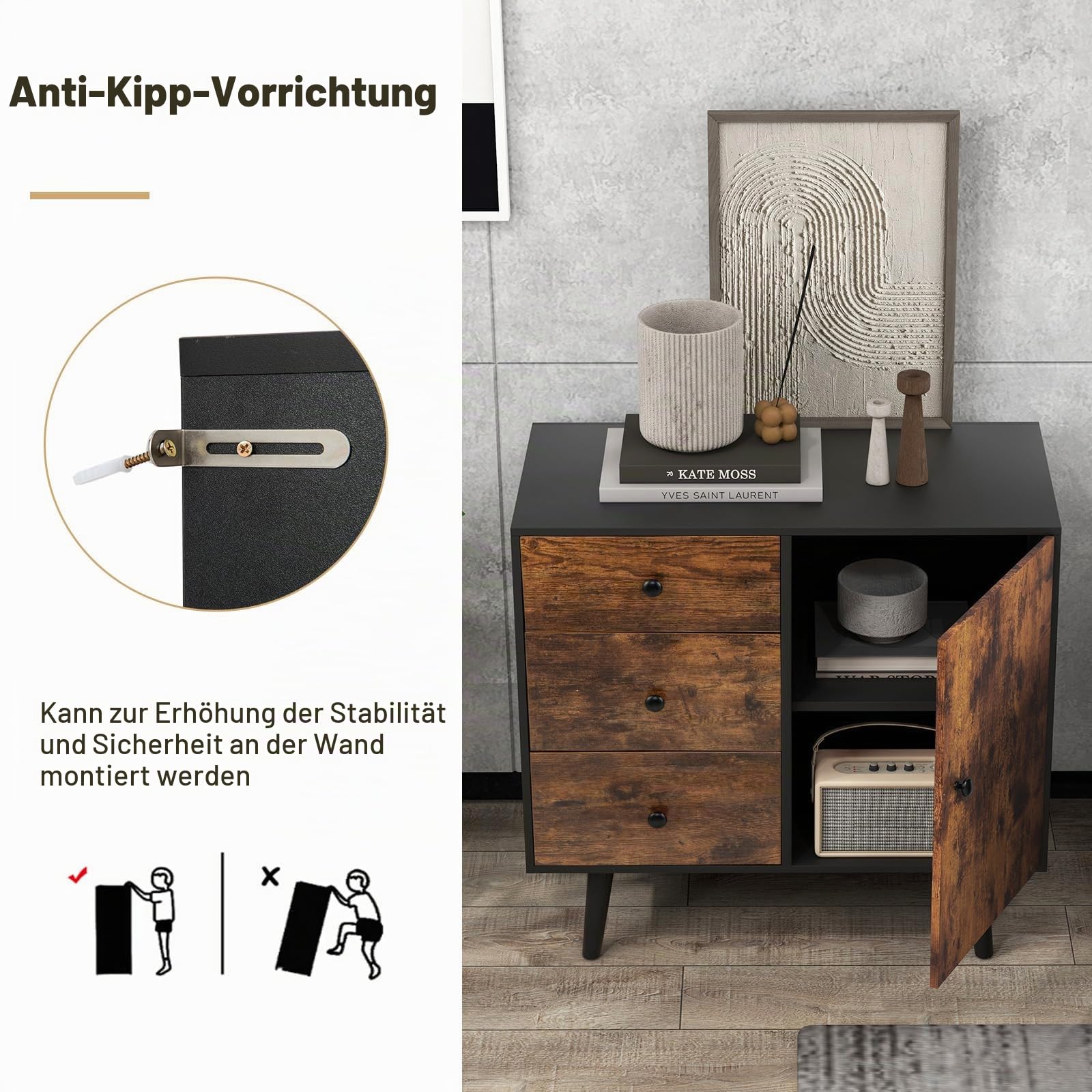 komfotteu-k-che-kommode-sideboard-73-x-40-x-76-5-cm-industrie-mit-3-schubladen image 5