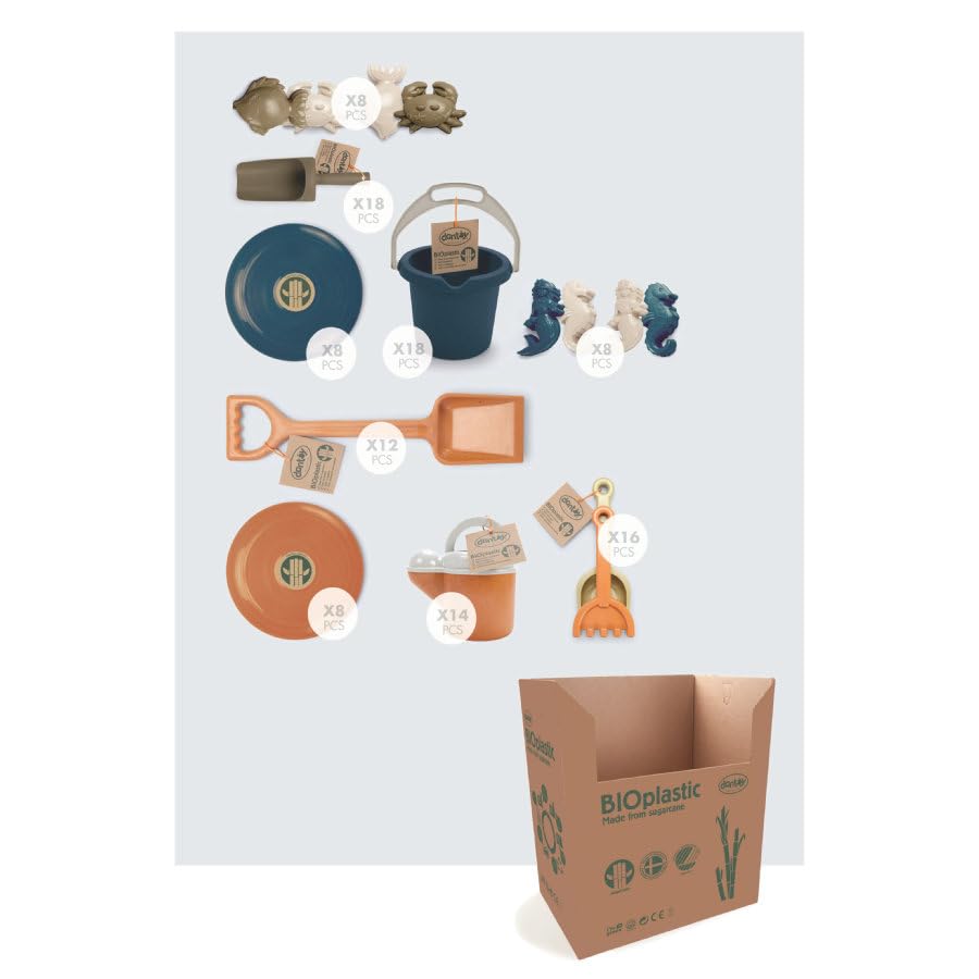 dantoy-bioplastic-strandspielzeug-set-110-teilig-naturt-ne image 6