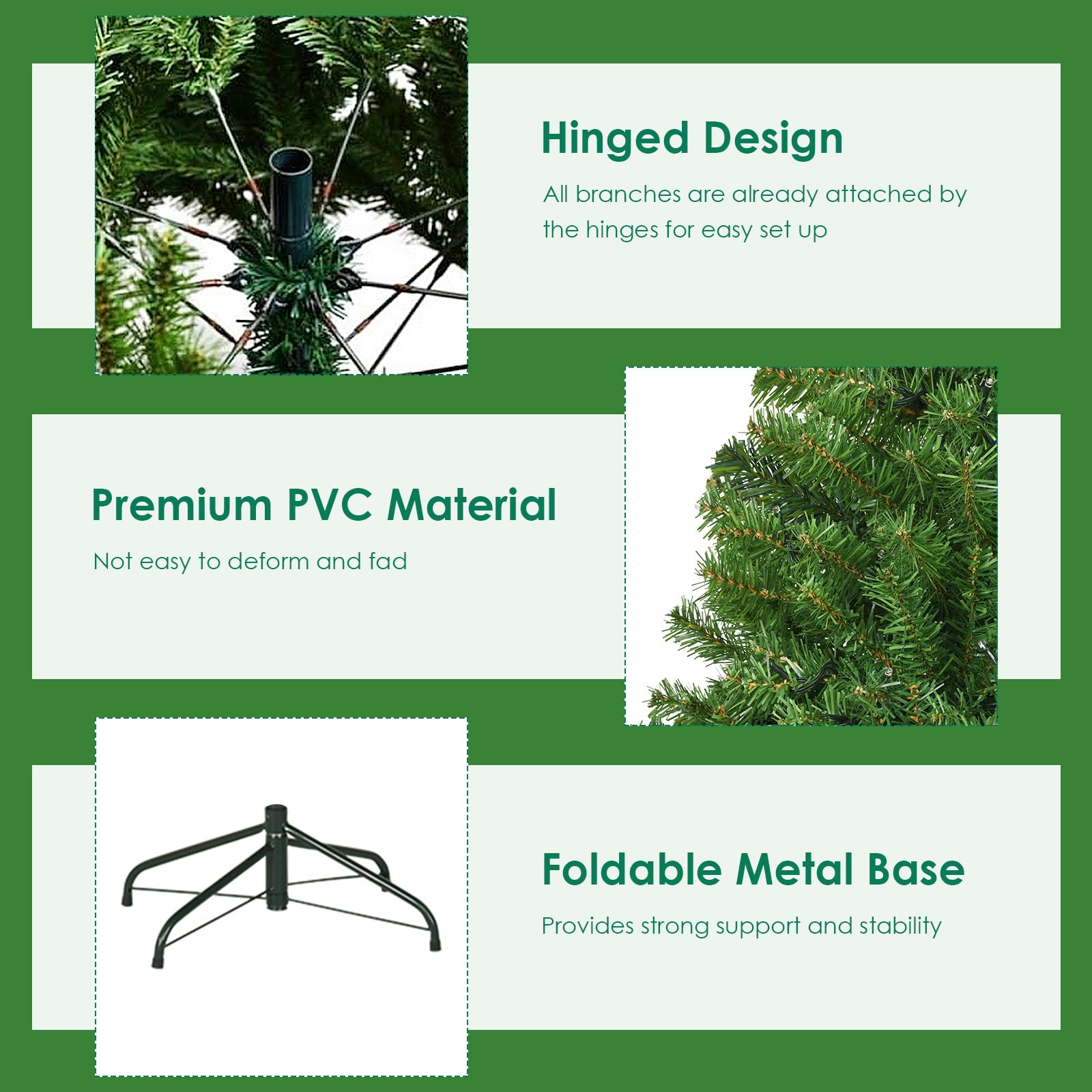 komfotteu-k-nstlicher-weihnachtsbaum-150-cm-mit-led-beleuchtung image 4