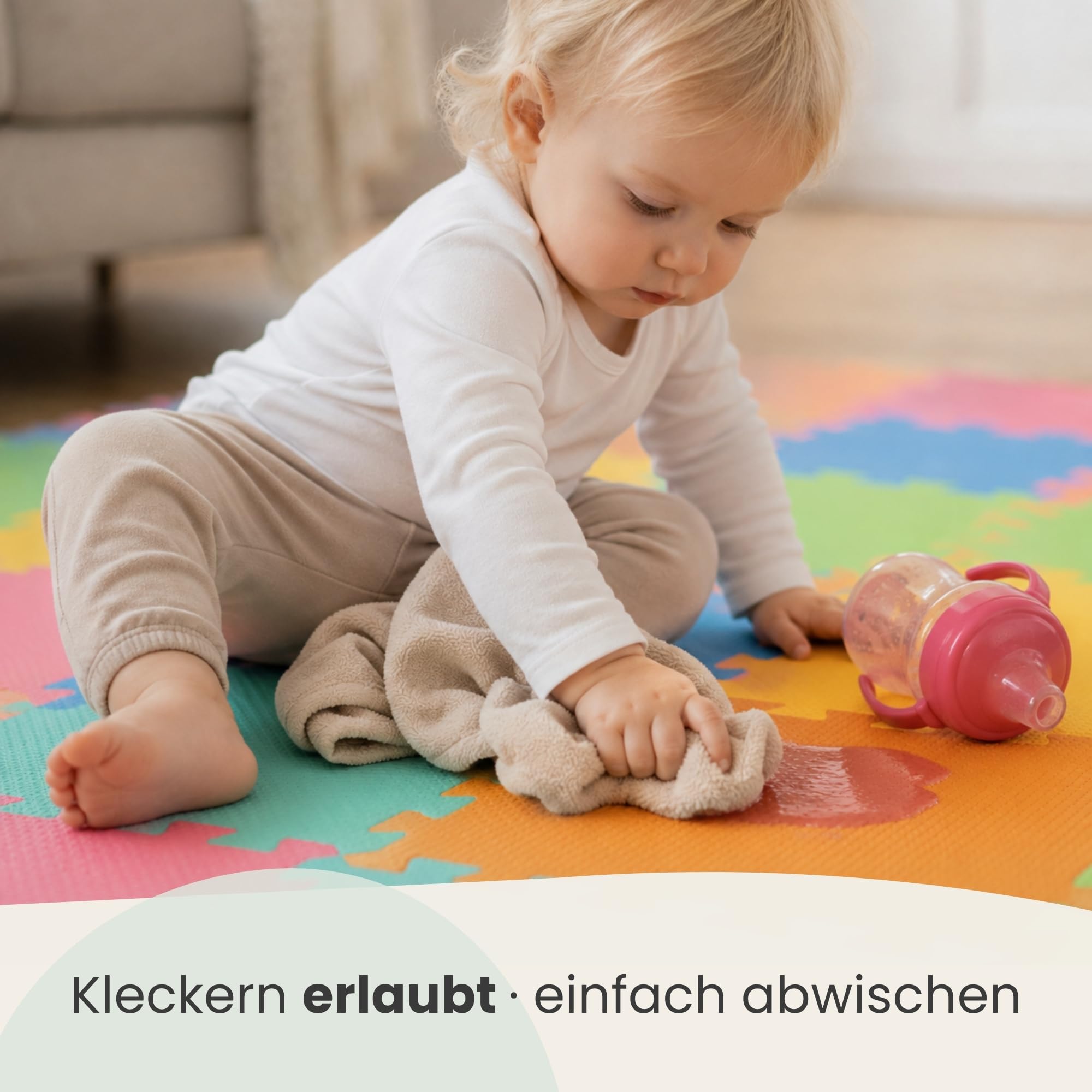 littletom-spielmatte-baby-puzzlematte-18-teilig-30x30-cm-mint-rosa image 6