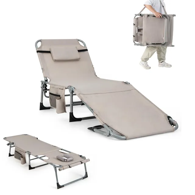 komfotteu-sonnenliege-mit-gesichts-und-armloch-5-fach-verstellbar-beige image 1