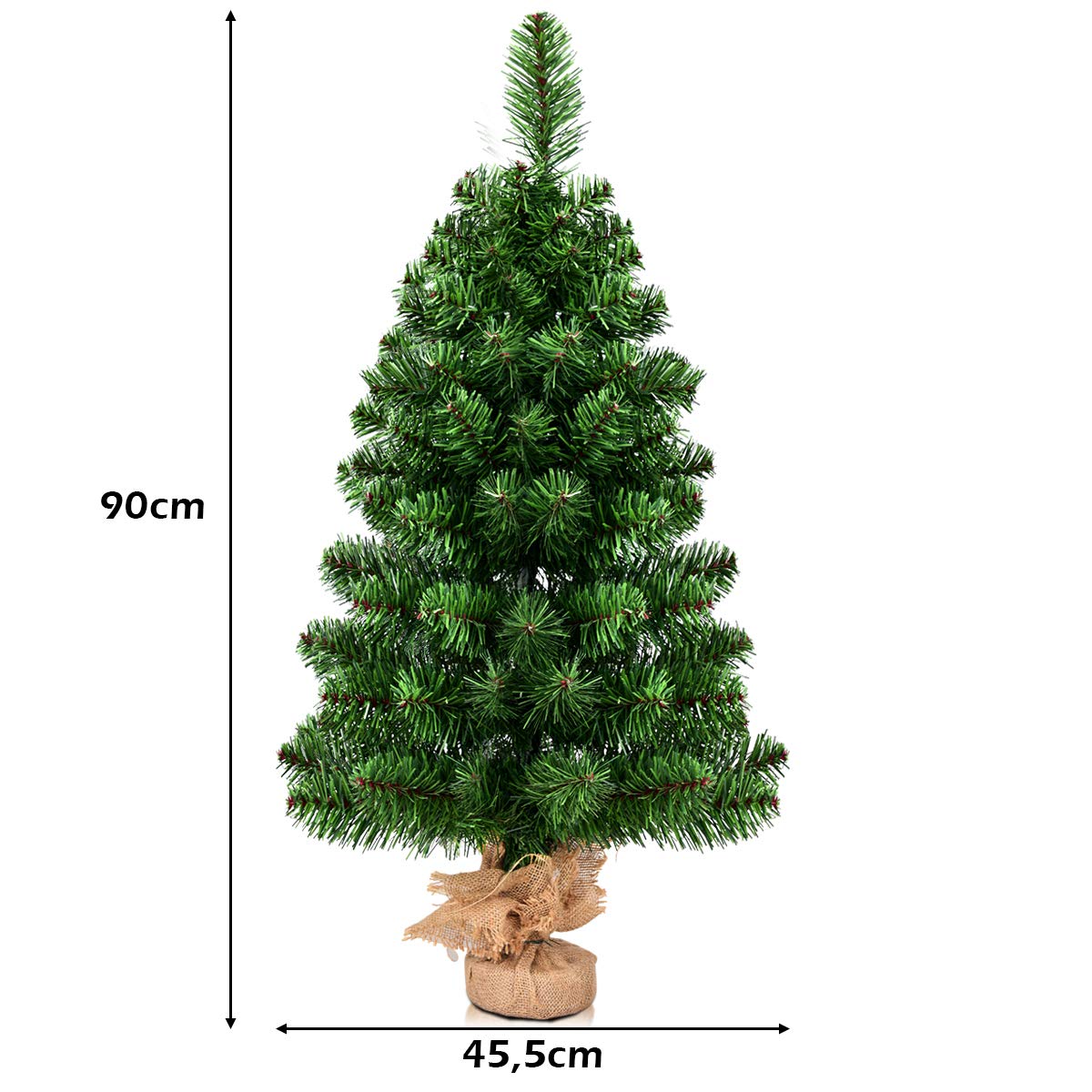 komfotteu-k-nstlicher-weihnachtsbaum-90-cm-96-spitzen-betonsockel image 6
