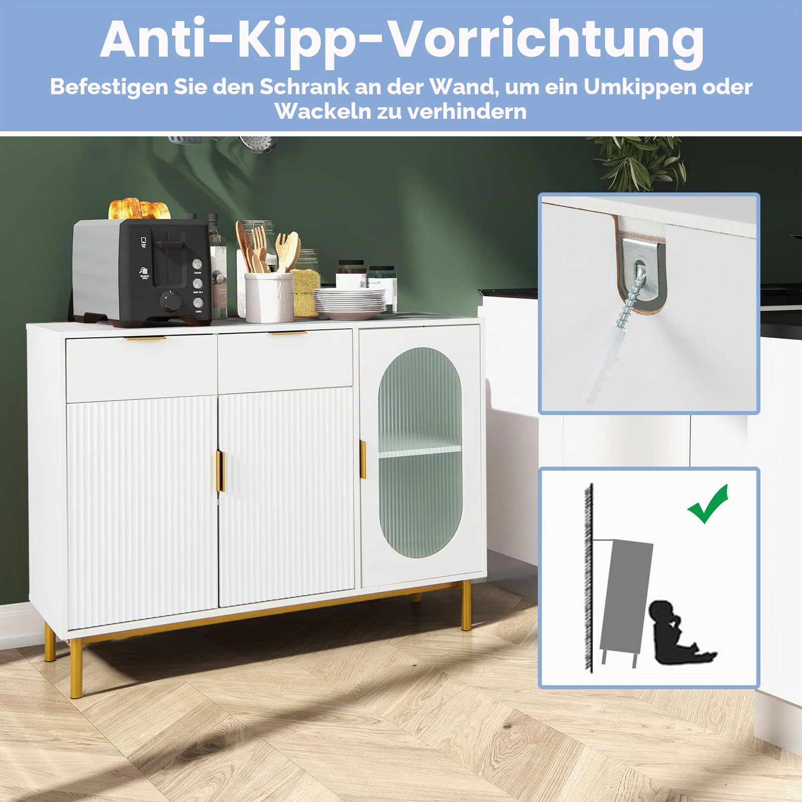 komfotteu-k-chenschrank-sideboard-wei-120x40x88-cm-glast-r image 5