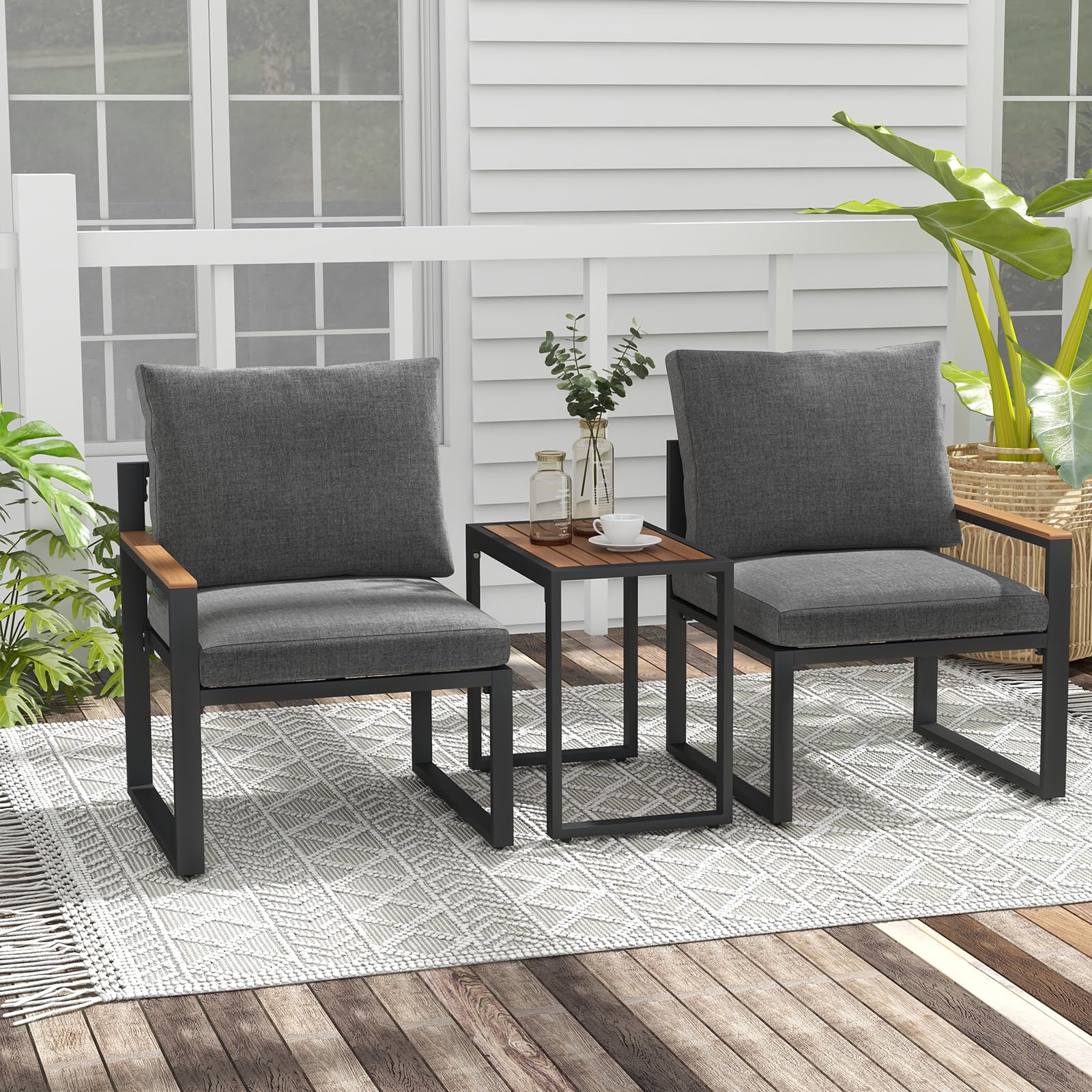komfotteu-3-tlg-gartenm-bel-set-stahl-mit-polster-und-wpc-tisch image 2
