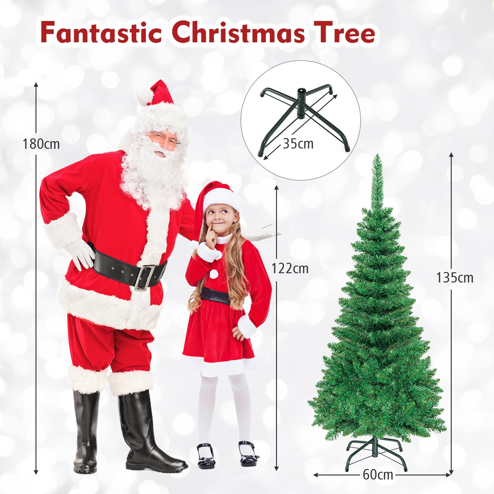 komfotteu-k-nstlicher-weihnachtsbaum-mit-led-135-cm-226-spitzen image 6