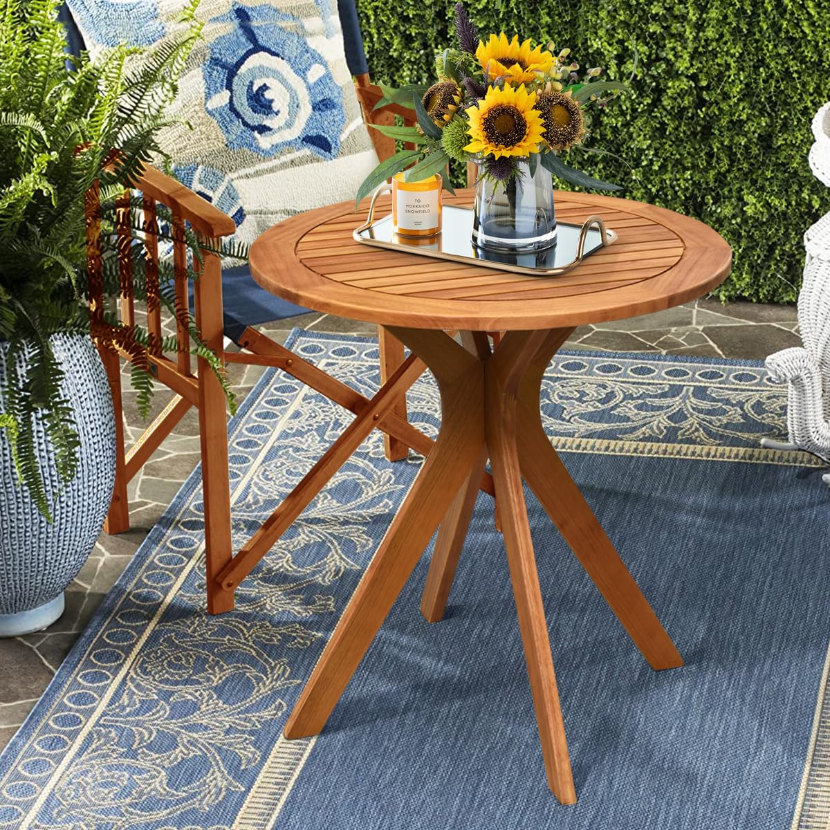 komfotteu-gartentisch-rund-70-cm-eukalyptusholz image 2