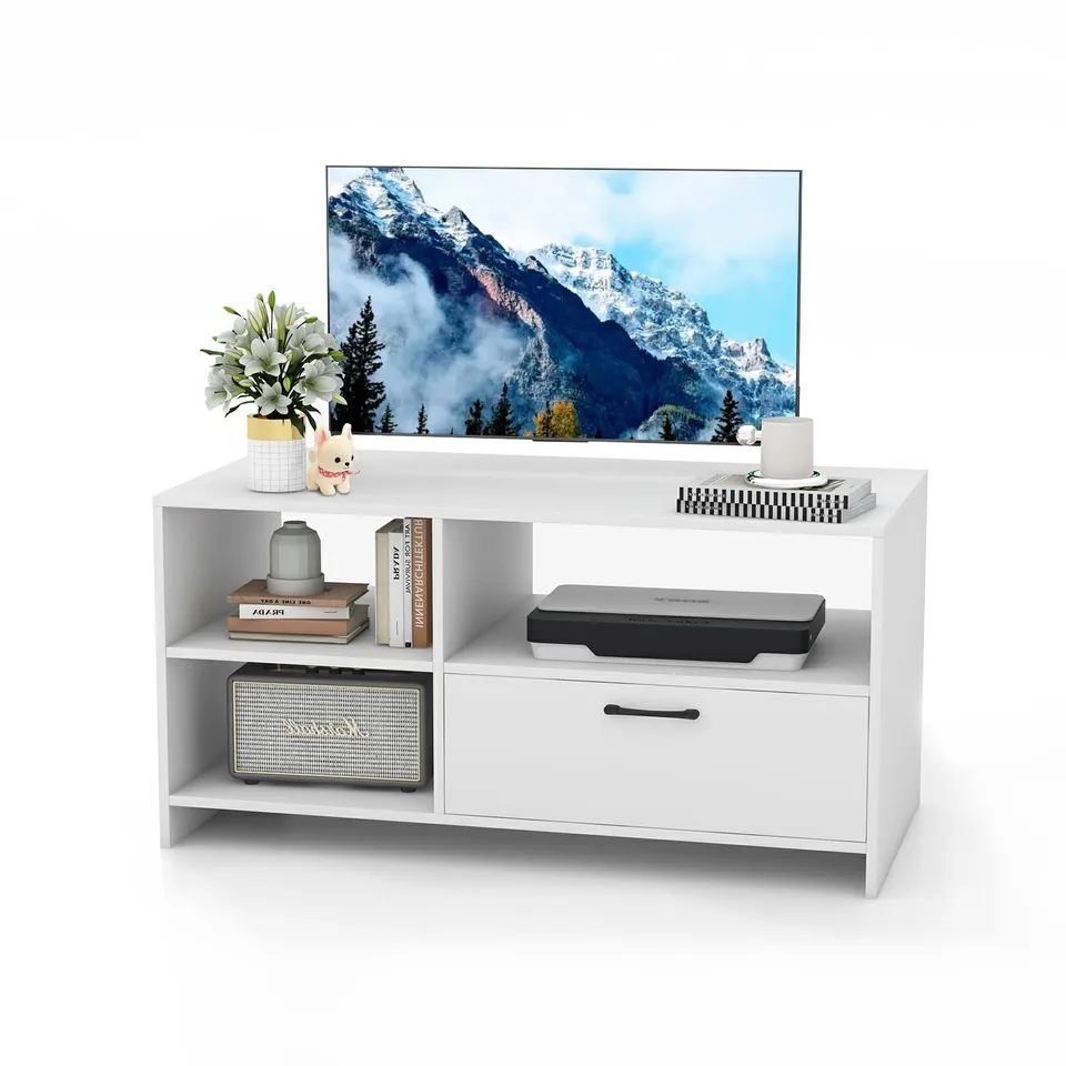 komfotteu-tv-bank-holz-f-r-50-zoll-mit-schublade-104-5-cm image 1