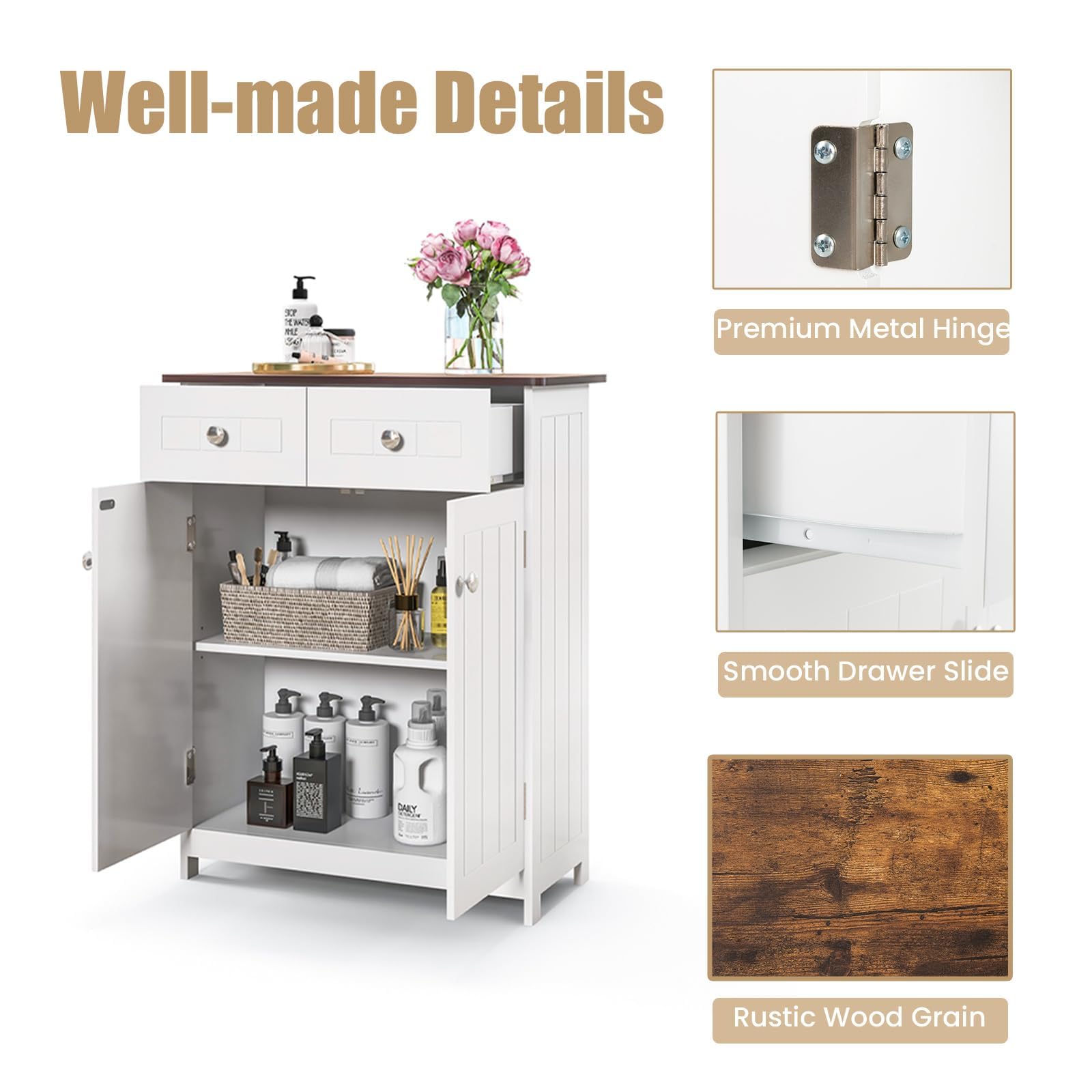 komfotteu-badzimmerschrank-wei-60x30x75-cm-mit-2-schubladen-2-t-ren-verstellbare image 4