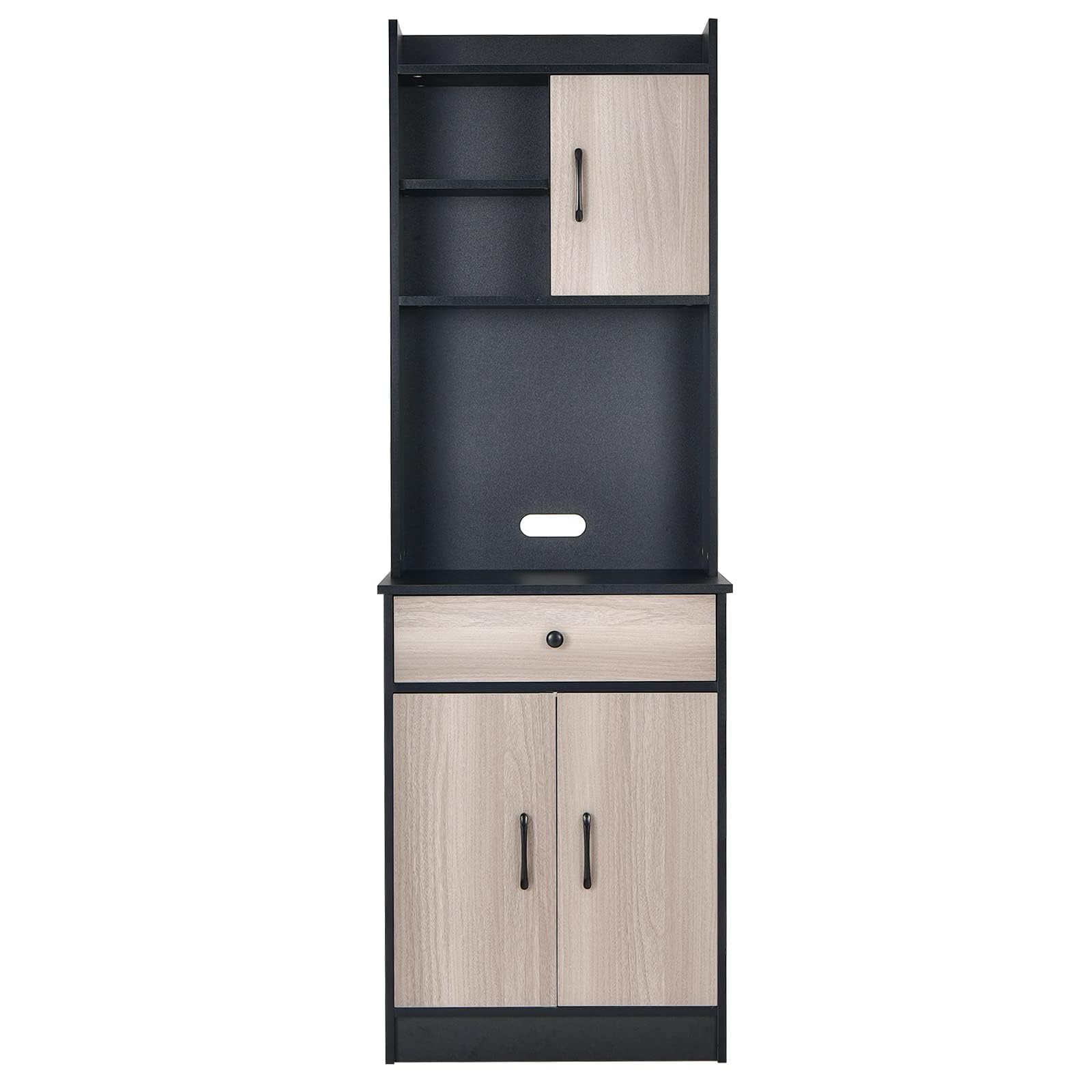 komfotteu-buffetschrank-hochschrank-60x40x180-cm-dunkelschwarz-mit-3-t-ren image 7