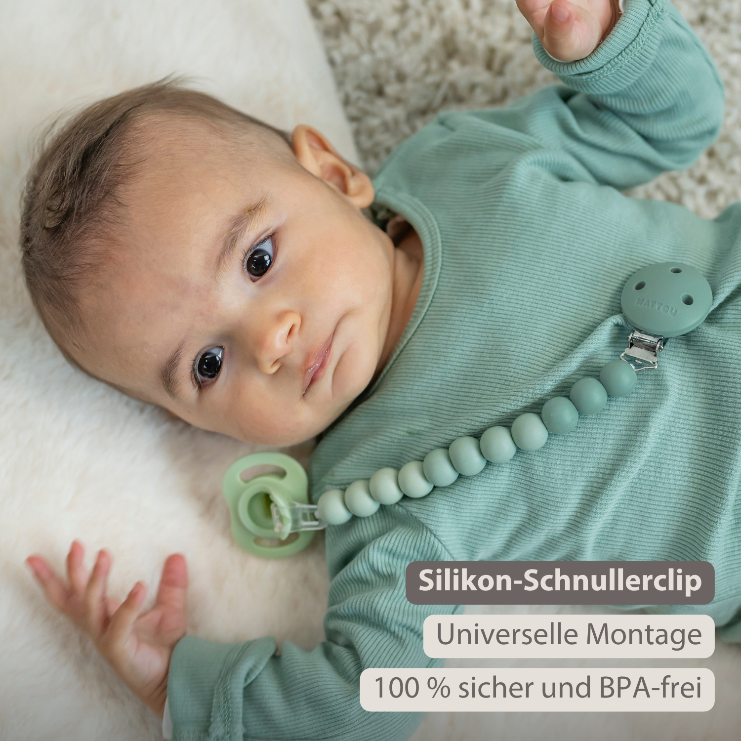nattou-silikon-schnullerkette-21-cm-farbverlauf-gr-n image 2