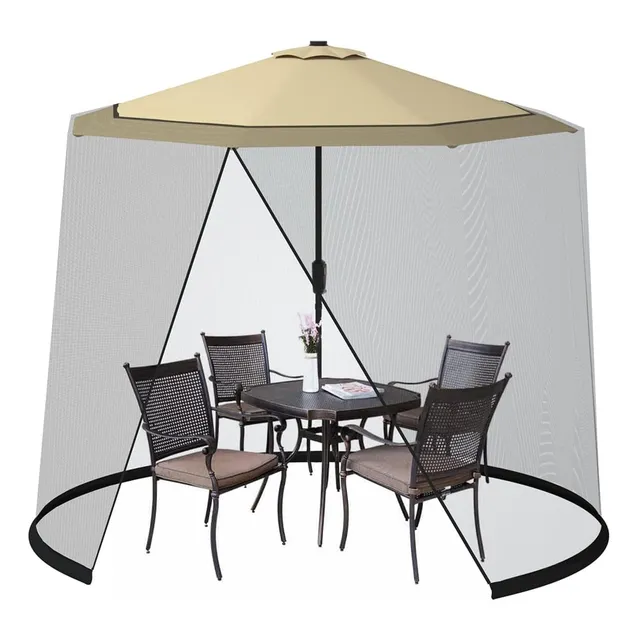 komfotteu-moskitonetz-verstellbar-f-r-270-300-cm-schirm-pavillon-schwarz image 1