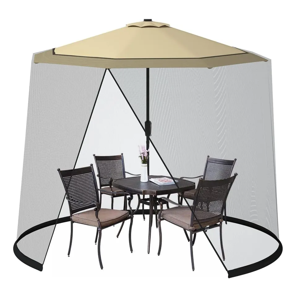 komfotteu-moskitonetz-verstellbar-f-r-270-300-cm-schirm-pavillon-schwarz image 1