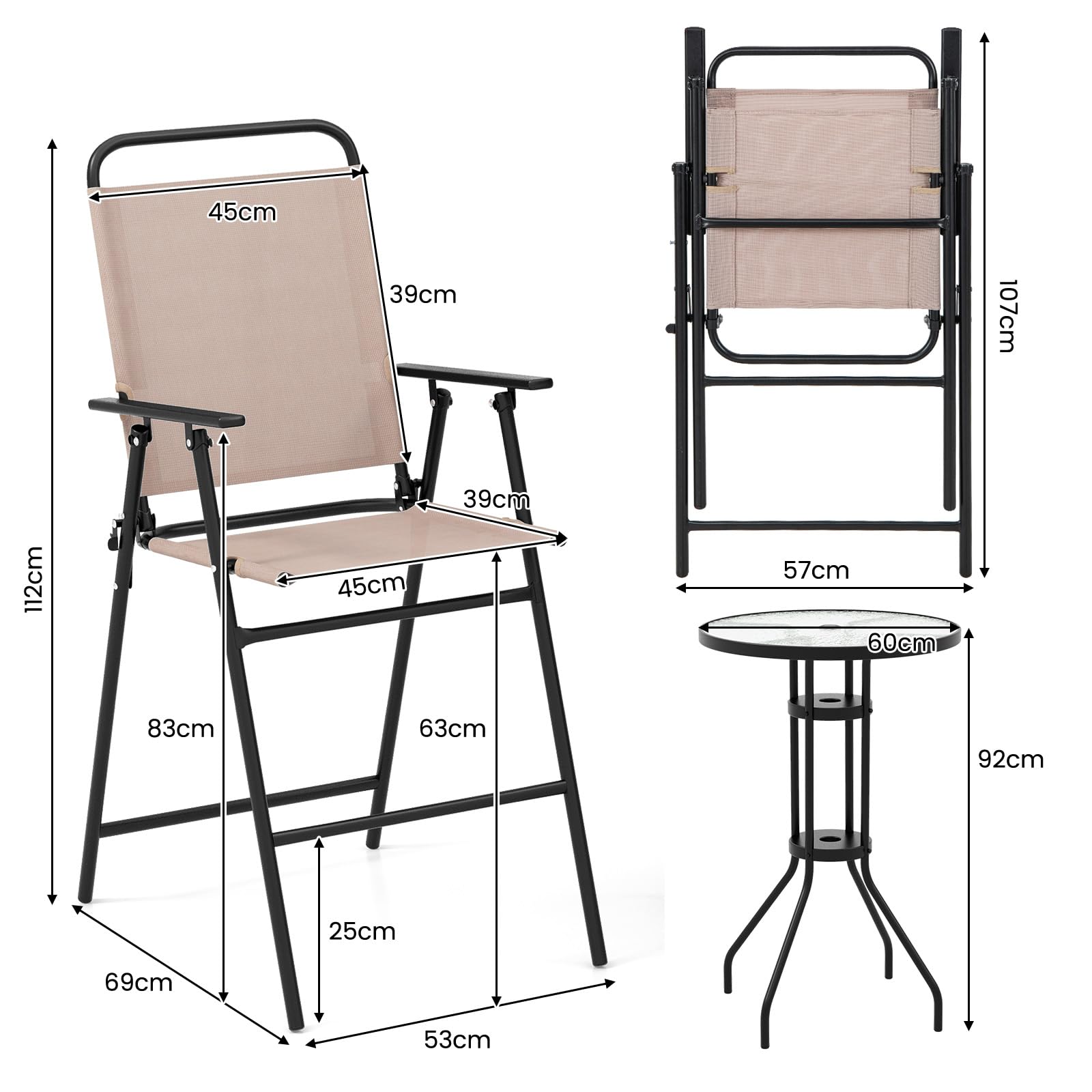 komfotteu-3-teiliges-bistroset-beige-bistrotisch-mit-schirmloch-2-klappst-hle image 7