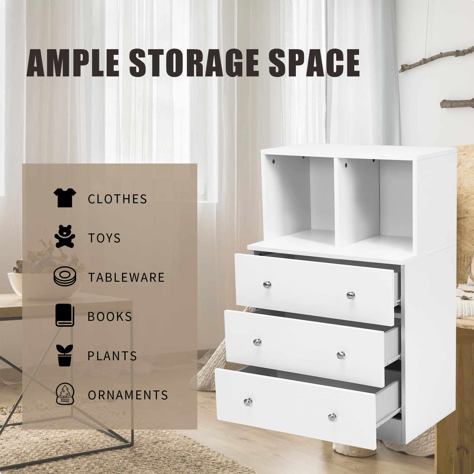 komfotteu-kommode-aus-holz-wei-60-x-40-x-94-cm-mit-3-schubladen-und-2-f-chern image 4