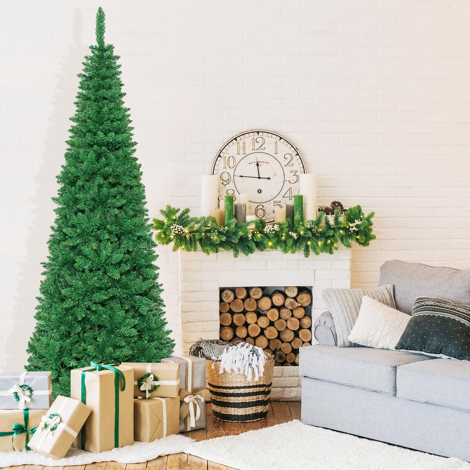komfotteu-k-nstlicher-weihnachtsbaum-mit-led-225-cm-1085-spitzen image 7