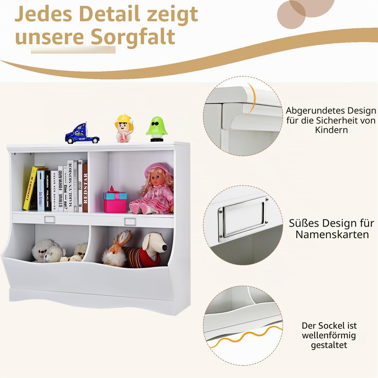 komfotteu-kinder-b-cherregal-gro-holz-spielzeugregal-105-5x39-5x84-cm-wei image 4