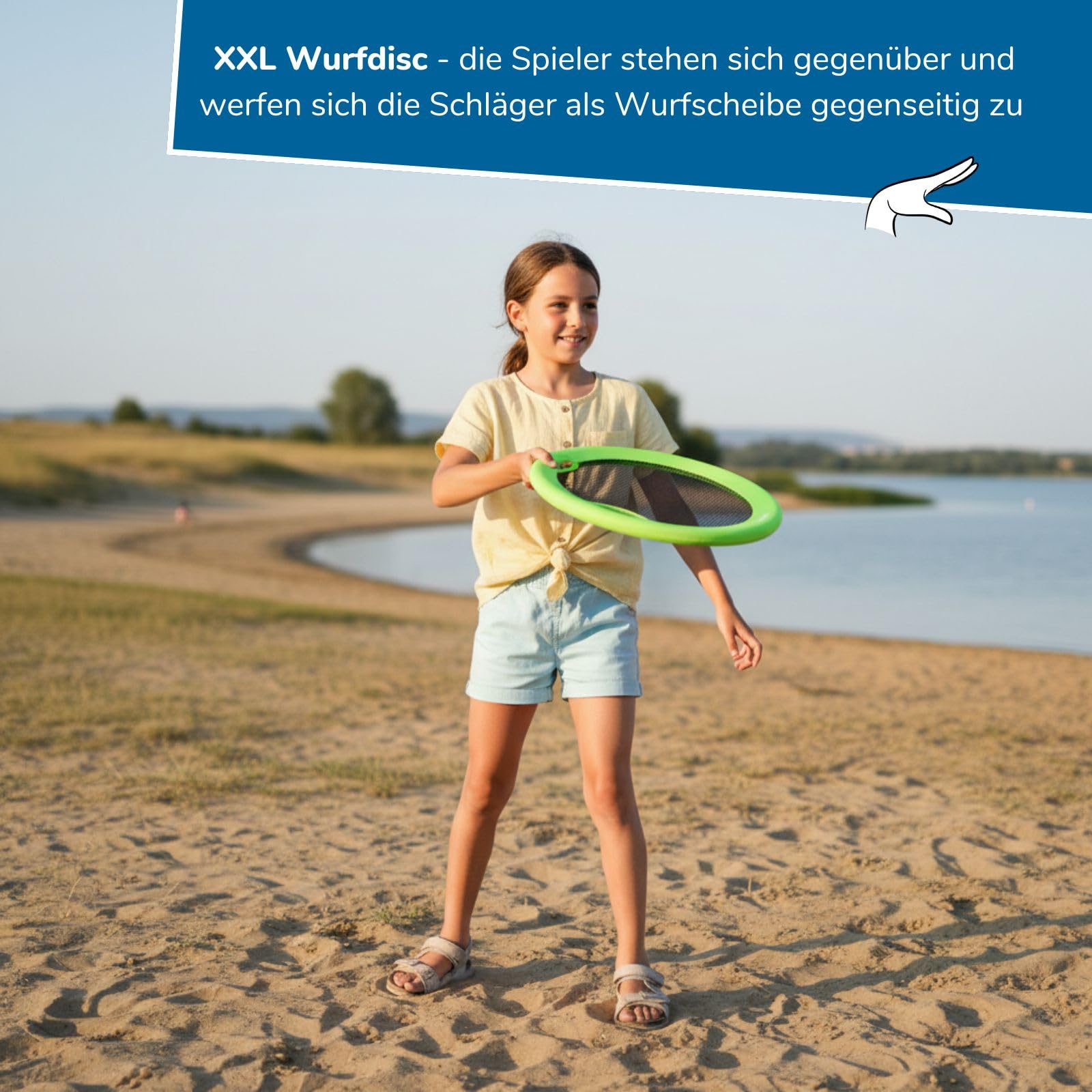 alldoro-2-in-1-beachball-set-wurfscheibe-2-schl-ger-40-cm-2-b-lle image 4
