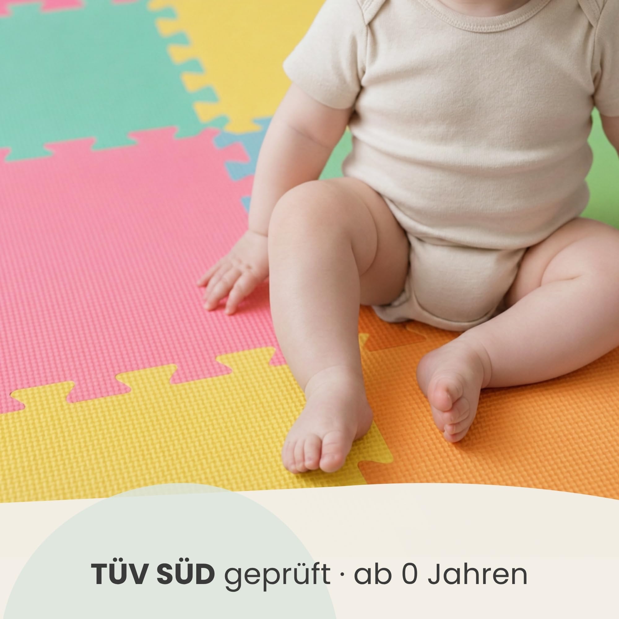 littletom-spielmatte-baby-puzzlematte-18-teilig-30x30-cm-mint-rosa image 2