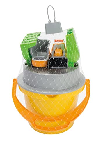 dantoy-sand-und-wasserspielzeug-eimer-set-mit-2-fahrzeugen-gelb image 6
