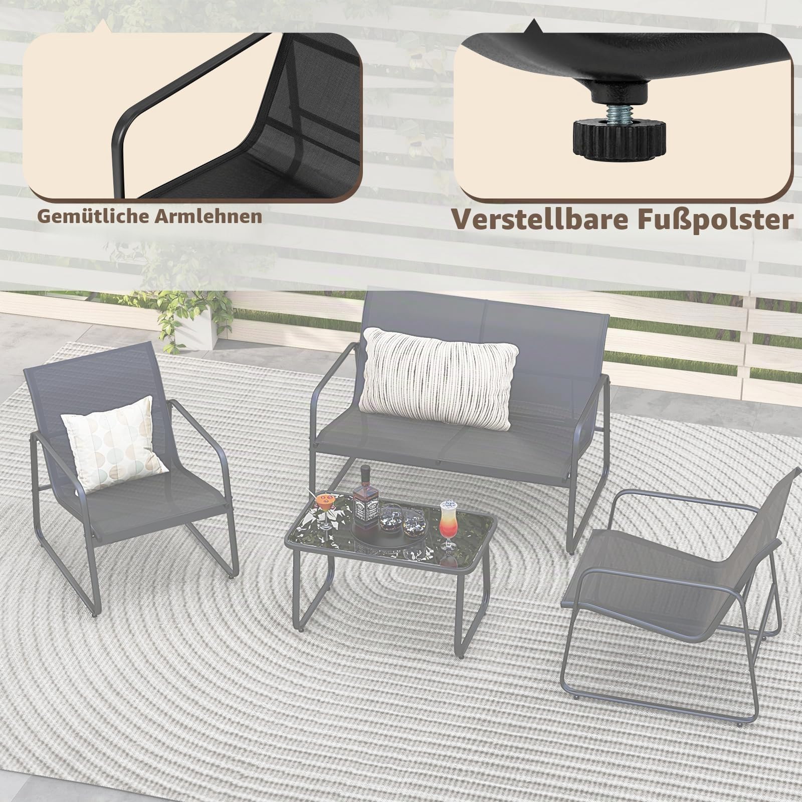 komfotteu-gartenm-bel-set-4-personen-textilene-mit-sofa-2-sesseln-und-couchtisch image 5