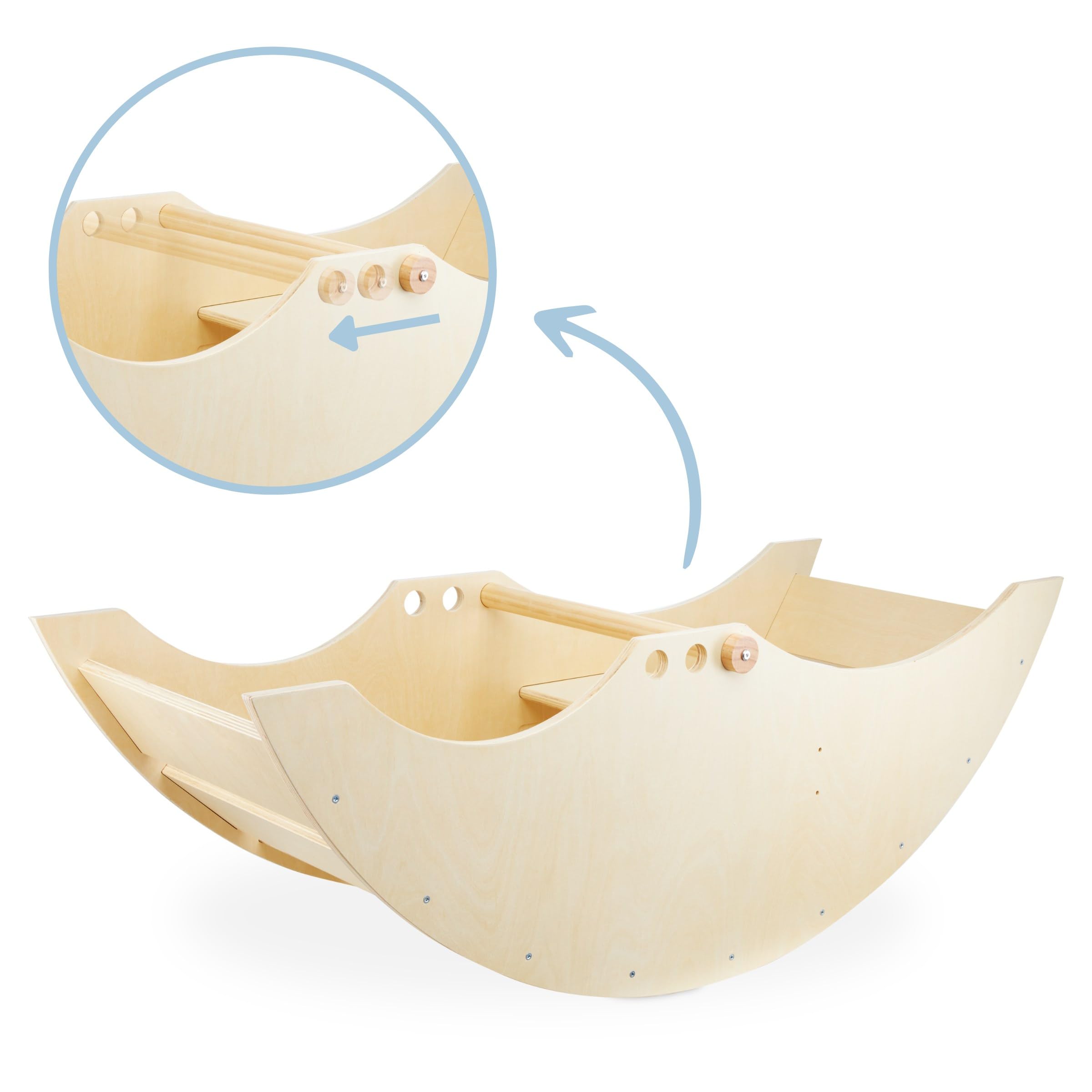 mamabrum-bootsleiter-holzwippe-mit-sitzbank-117-cm-2-h-henstufen image 4