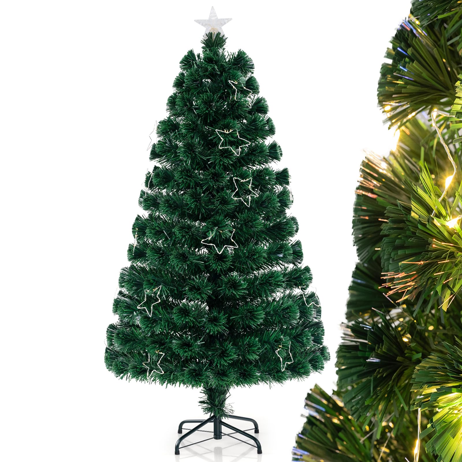 komfotteu-k-nstlicher-weihnachtsbaum-180-cm-mit-36-sternlichtern-230-spitzen image 8