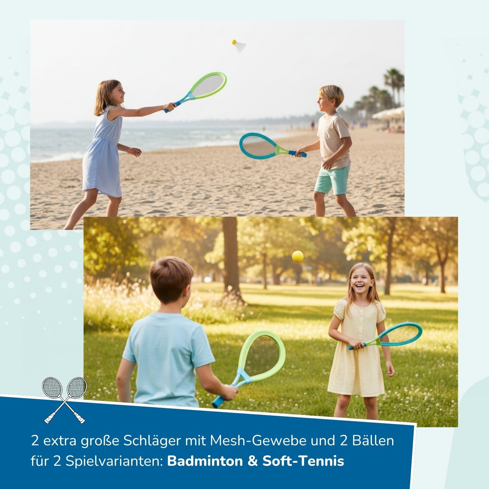 alldoro-outdoor-set-xl-federball-soft-tennis-schweifball image 3