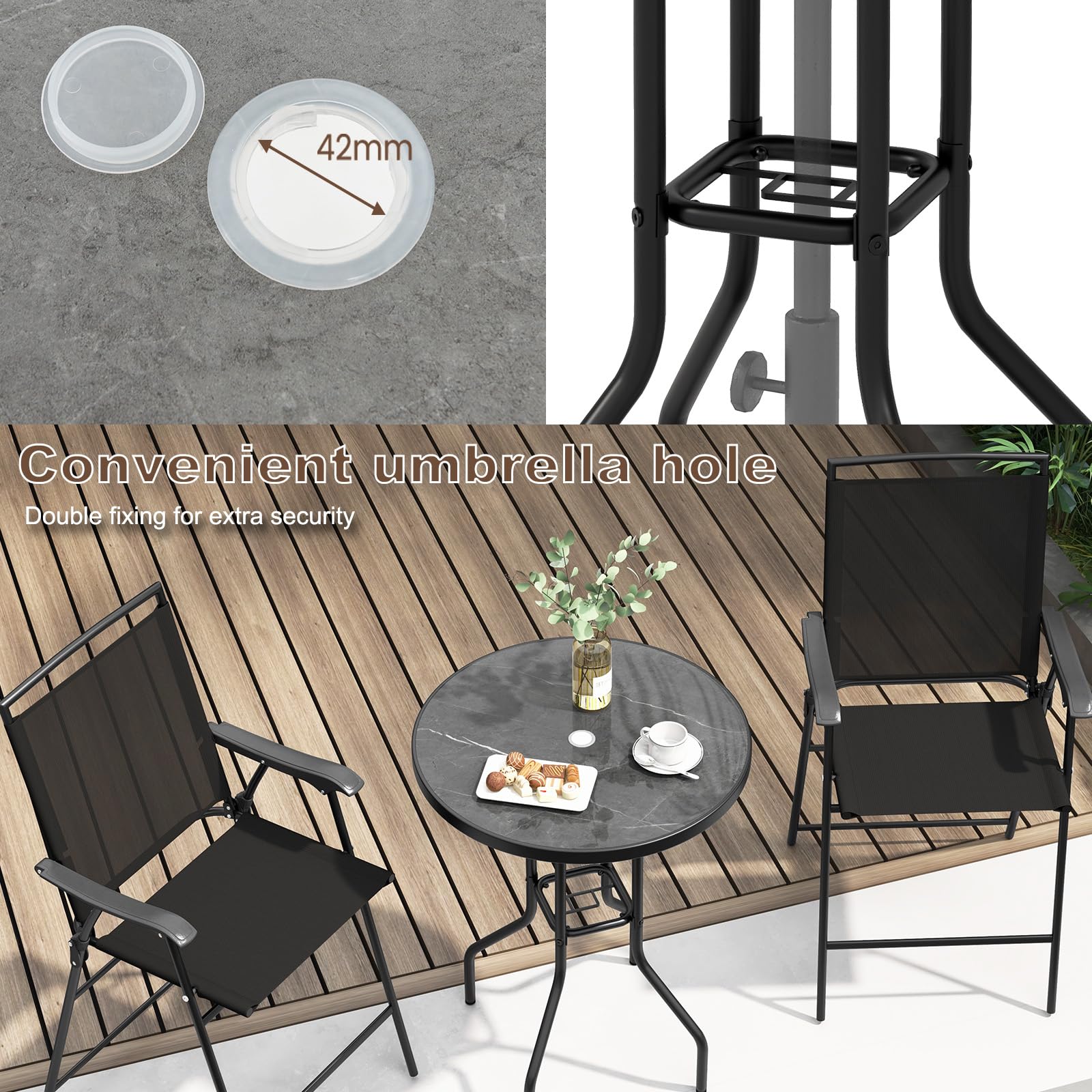 komfotteu-sitzgruppe-3-teilig-klappbar-mit-schirmloch image 4