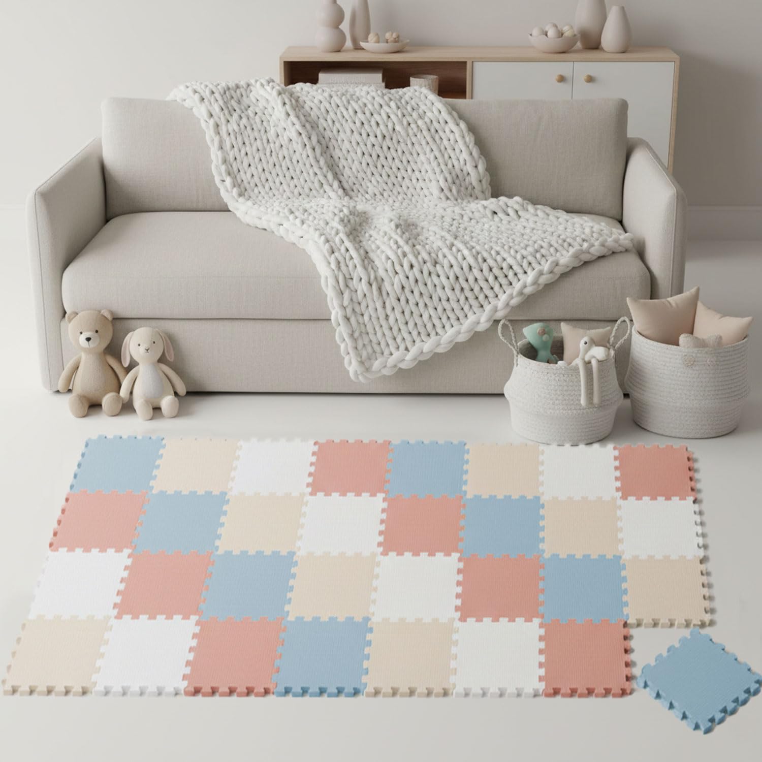 littletom-spielmatte-baby-puzzlematte-pastell-36-matten-30x30-cm-180x180-cm-eva image 1
