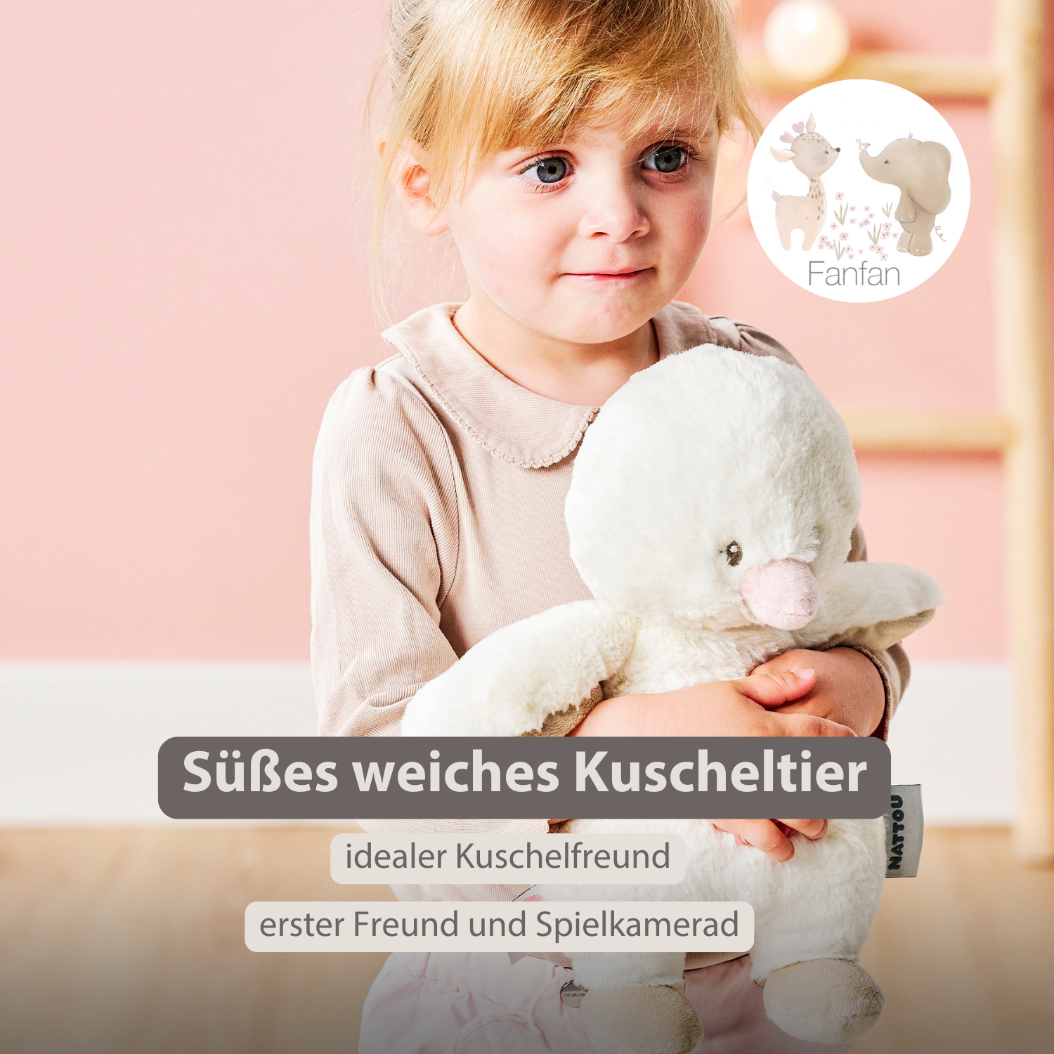 nattou-fanfan-kuscheltier-ente-30-cm-off-white image 2