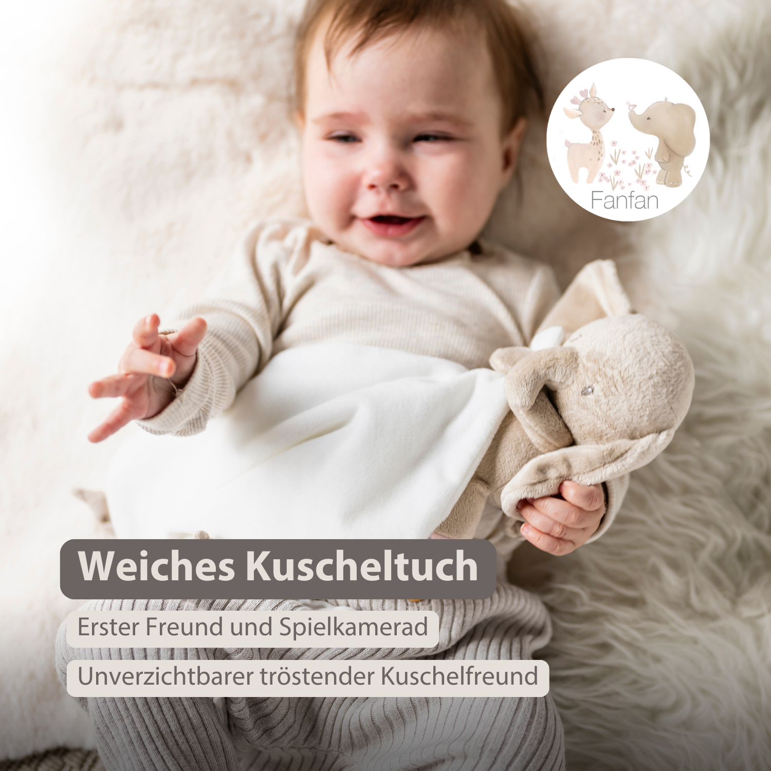 nattou-fanfan-schmusetuch-elefant-doudou-27-x-27-cm-off-white image 2