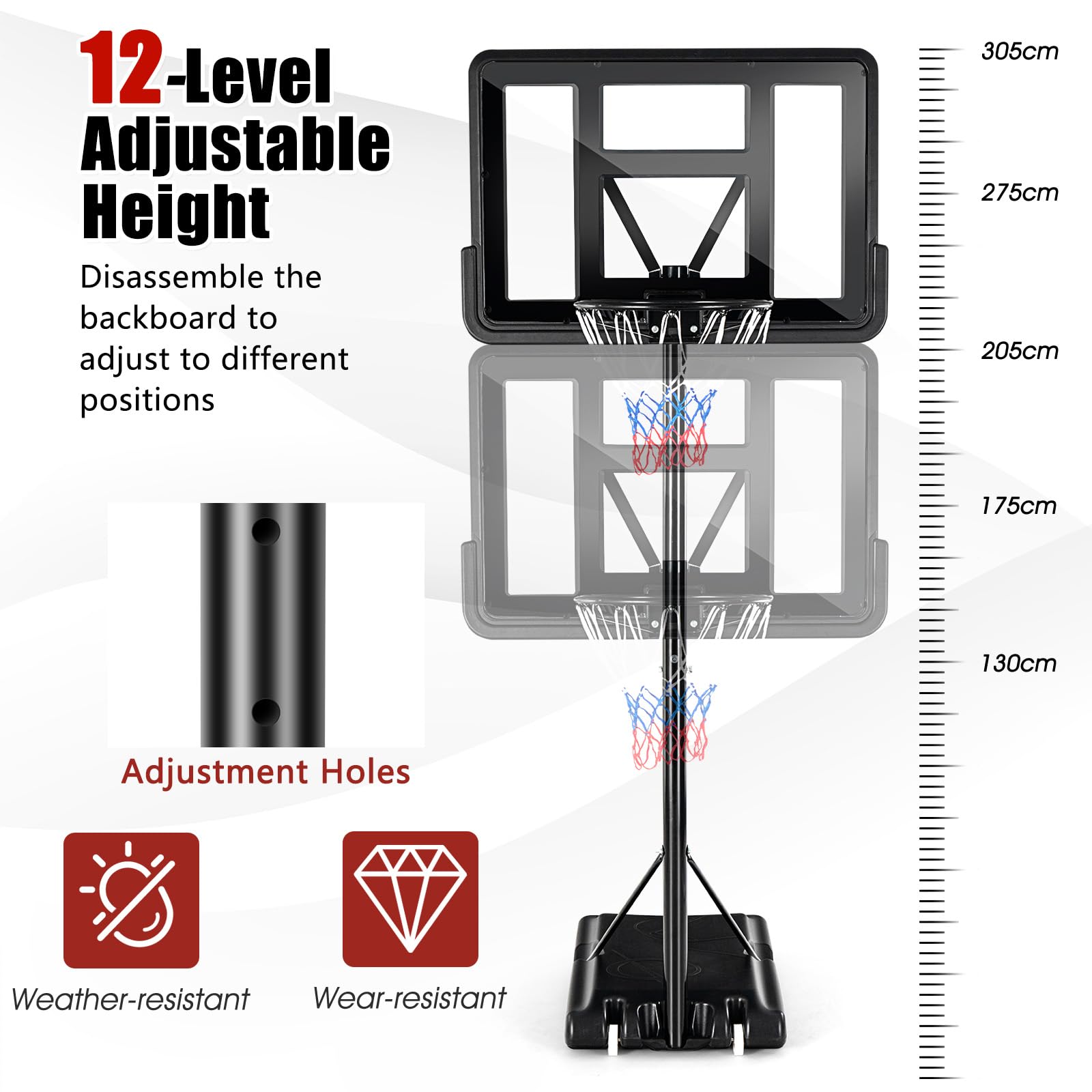 komfotteu-basketballst-nder-h-henverstellbar-130-305-cm-mit-rollen-und-45-cm-kor image 3