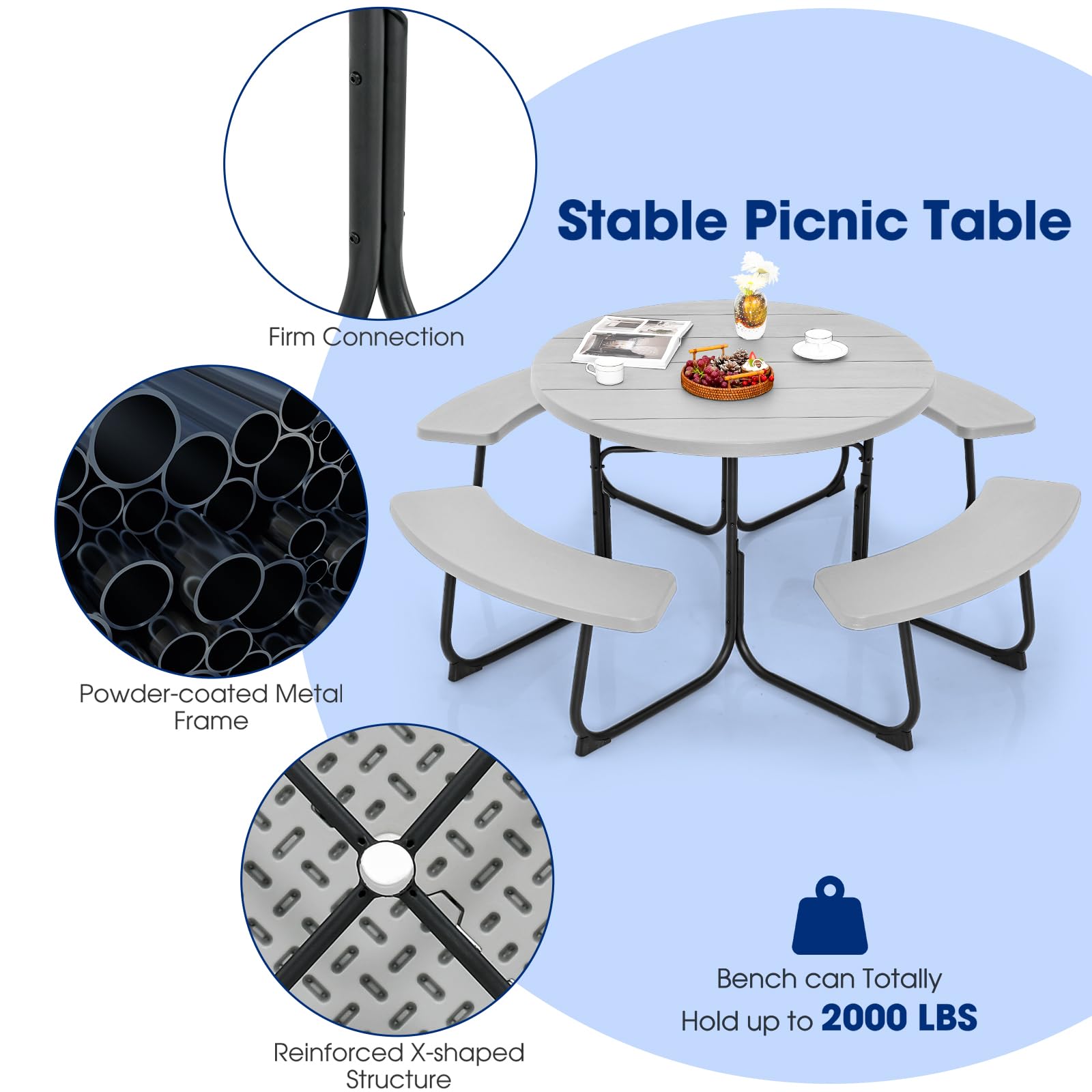 komfotteu-picknicktisch-set-rund-f-r-8-personen-grau-hdpe image 6