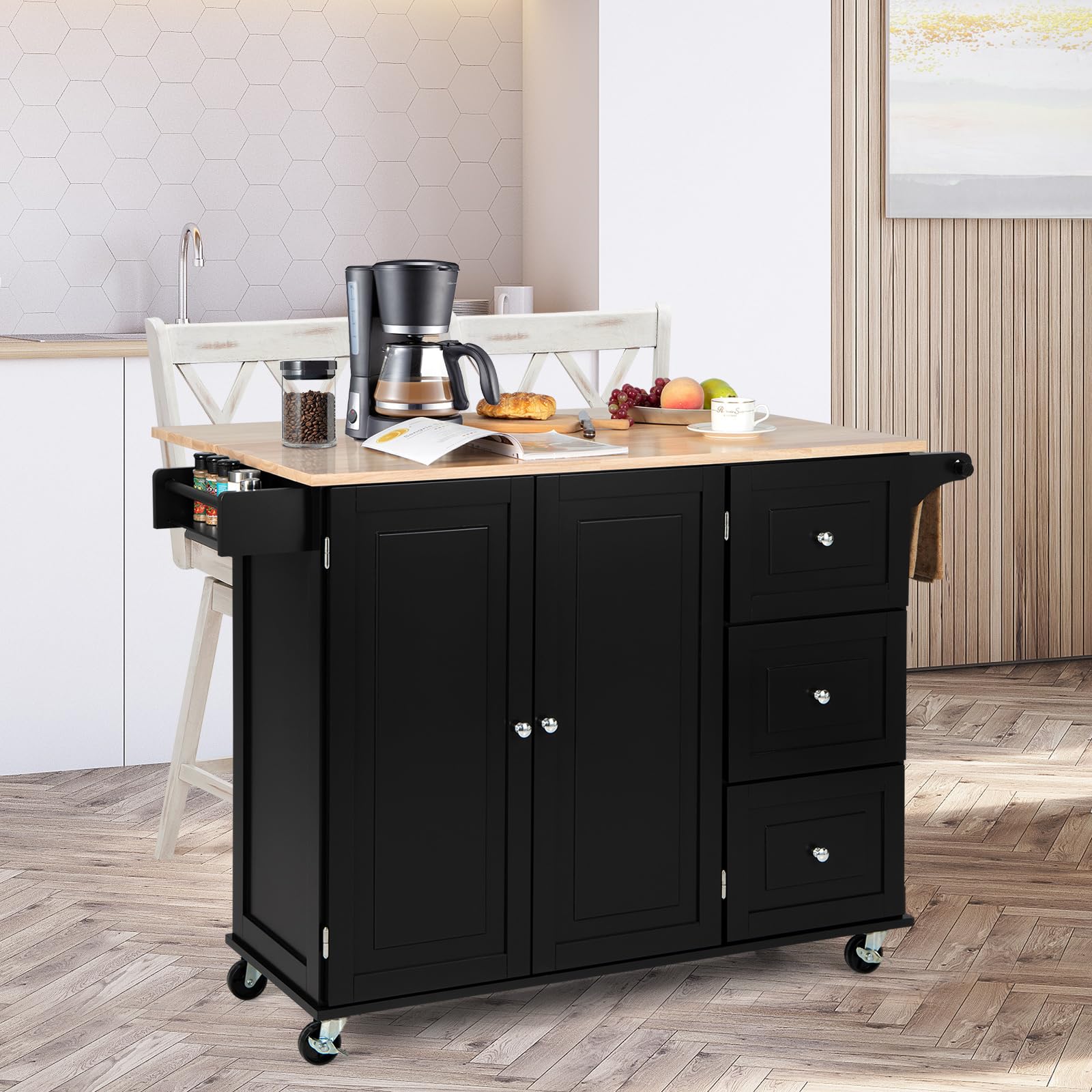 komfotteu-k-chenwagen-mit-klappbarer-arbeitsplatte-k-cheninsel-holz-auf-rollen-s image 7