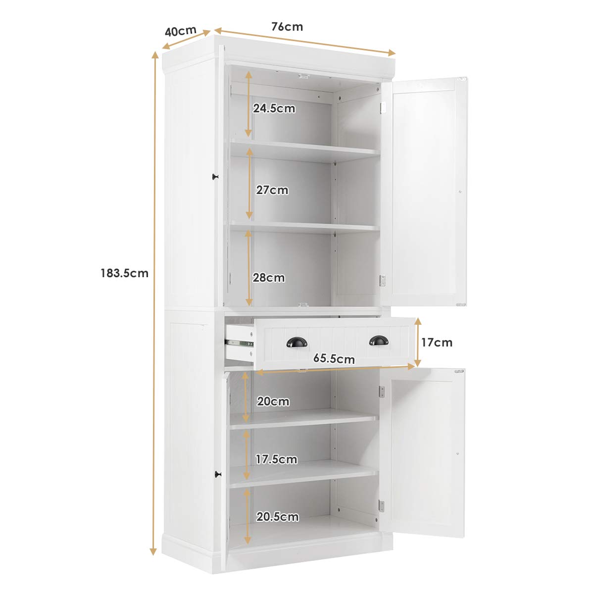 komfotteu-buffetschrank-hochschrank-183-cm-mit-doppelt-r-wei image 3