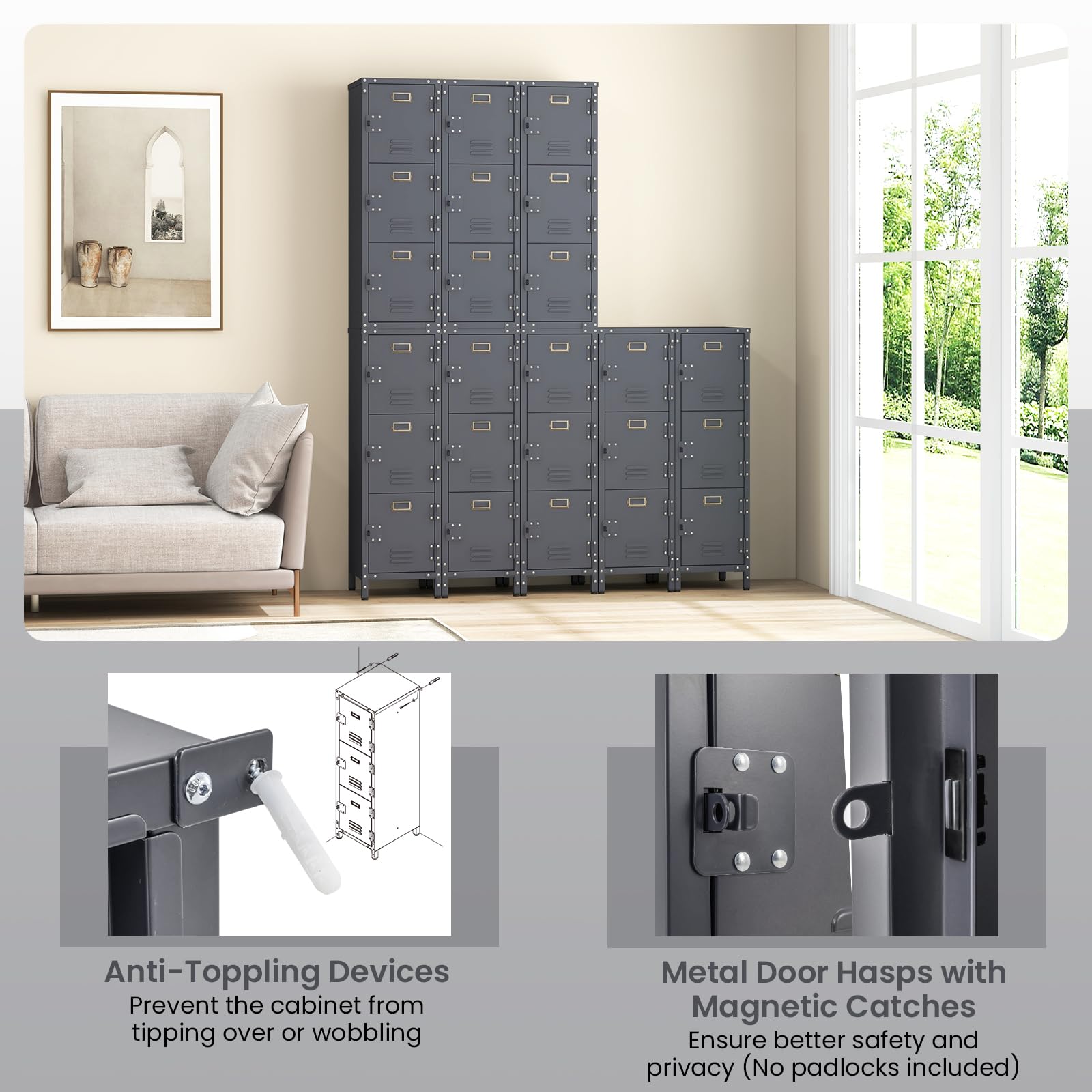 komfotteu-aktenschrank-metall-mit-3-t-ren-30x35x100-cm image 4