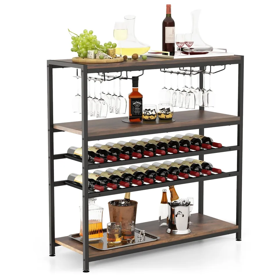 komfotteu-weinregal-f-r-22-flaschen-20-gl-ser-freistehend-metall-100-x-35-x-101- image 1