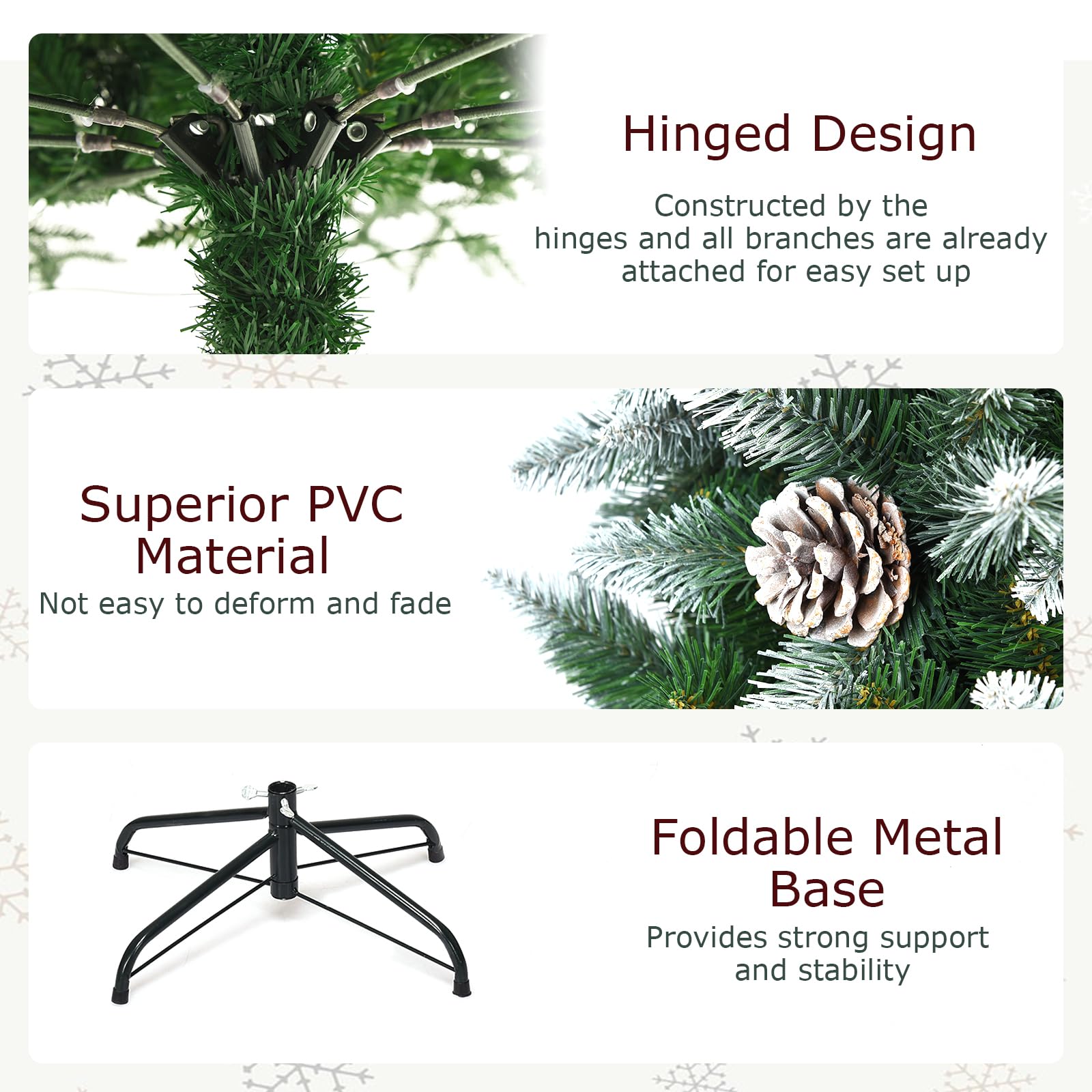 komfotteu-k-nstlicher-weihnachtsbaum-220-cm-mit-schnee-gr-n image 4