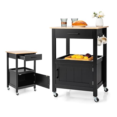 komfotteu-k-chenwagen-servierwagen-wei-schwarz-56x46x89-cm-mit-rollen image 8